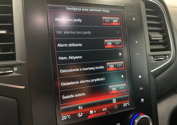 Renault Megane cena 57000 przebieg: 102000, rok produkcji 2017 z Lubniewice małe 704